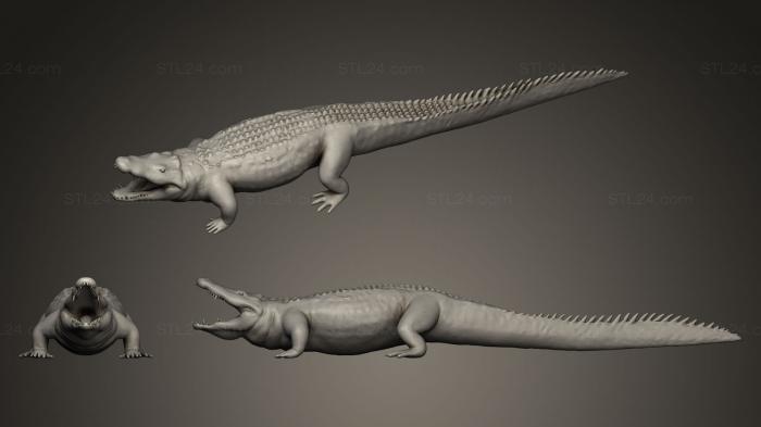 Animal figurines (African Crocodile, STKJ_0142) 3D models for cnc